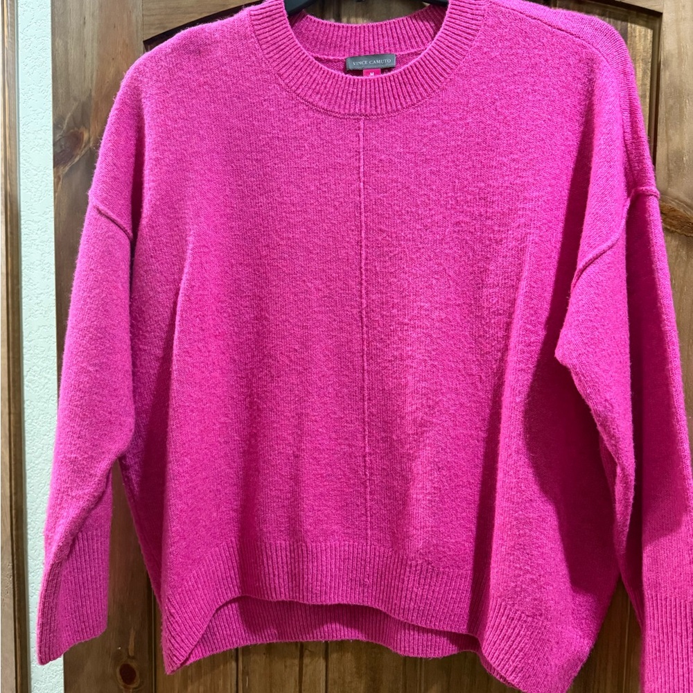 Vince Camuto Fuchsia Crew Neck Sweater